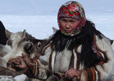Nenets lady in the Yamal-Nenets Autonomous Region