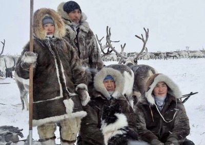 Nomadic Dolgan reindeer herders, Anabar tundra, Arctic Yakutia